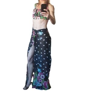 Floral and Polka Dot Swim Cover up
